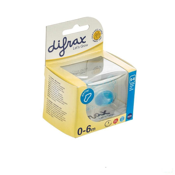 Difrax Fopspeen Silicoon Mini-dental Boy 0-6m 799 - Difrax - InstaCosmetic