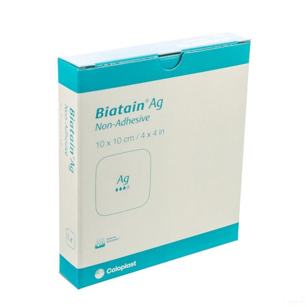 Biatain Ag Schuimverband N/adh 10,0x10,0cm 5 9622 - Coloplast Belgium - InstaCosmetic
