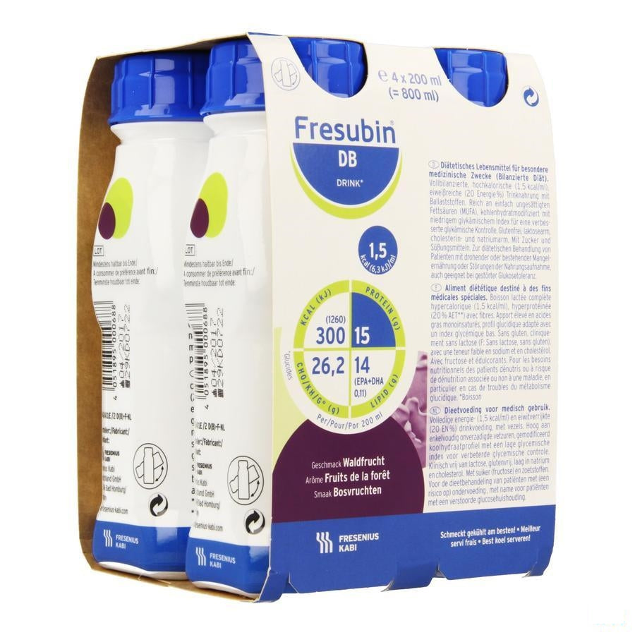 Fresubin Db Drink Bosbessen Easybot.4x200ml