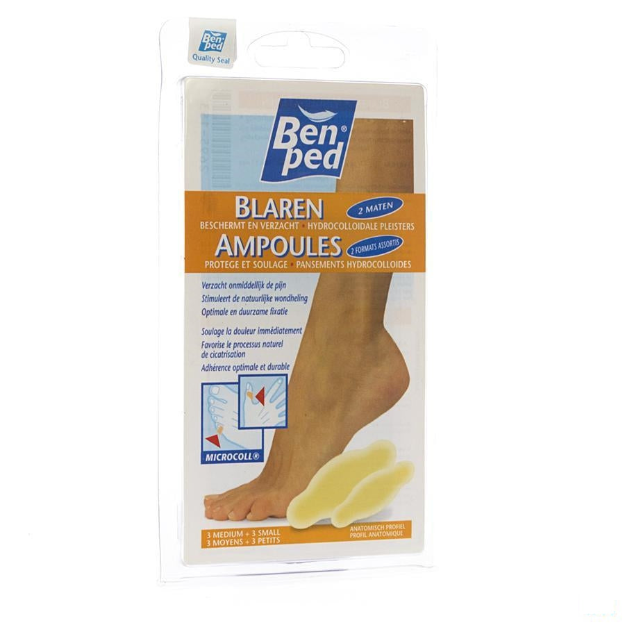 Benped Pleister Blaren Teen-vinger 3xmed.+ 3xsmall