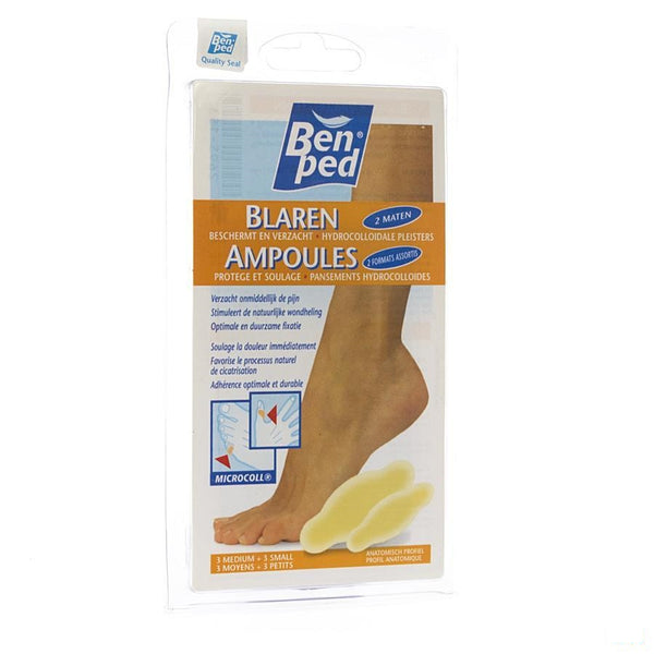 Benped Pleister Blaren Teen-vinger 3xmed.+ 3xsmall - 2pharma - InstaCosmetic