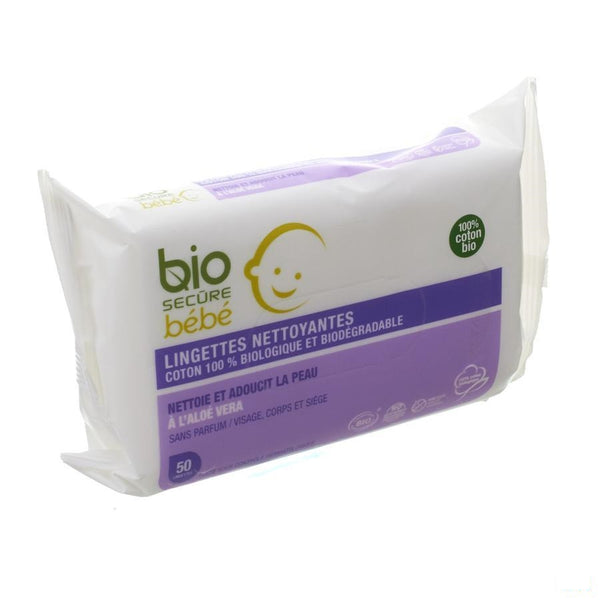 Bio Secure Bb Doekjes Biodegradabel Aloe Vera 50 - Nutrisante - InstaCosmetic