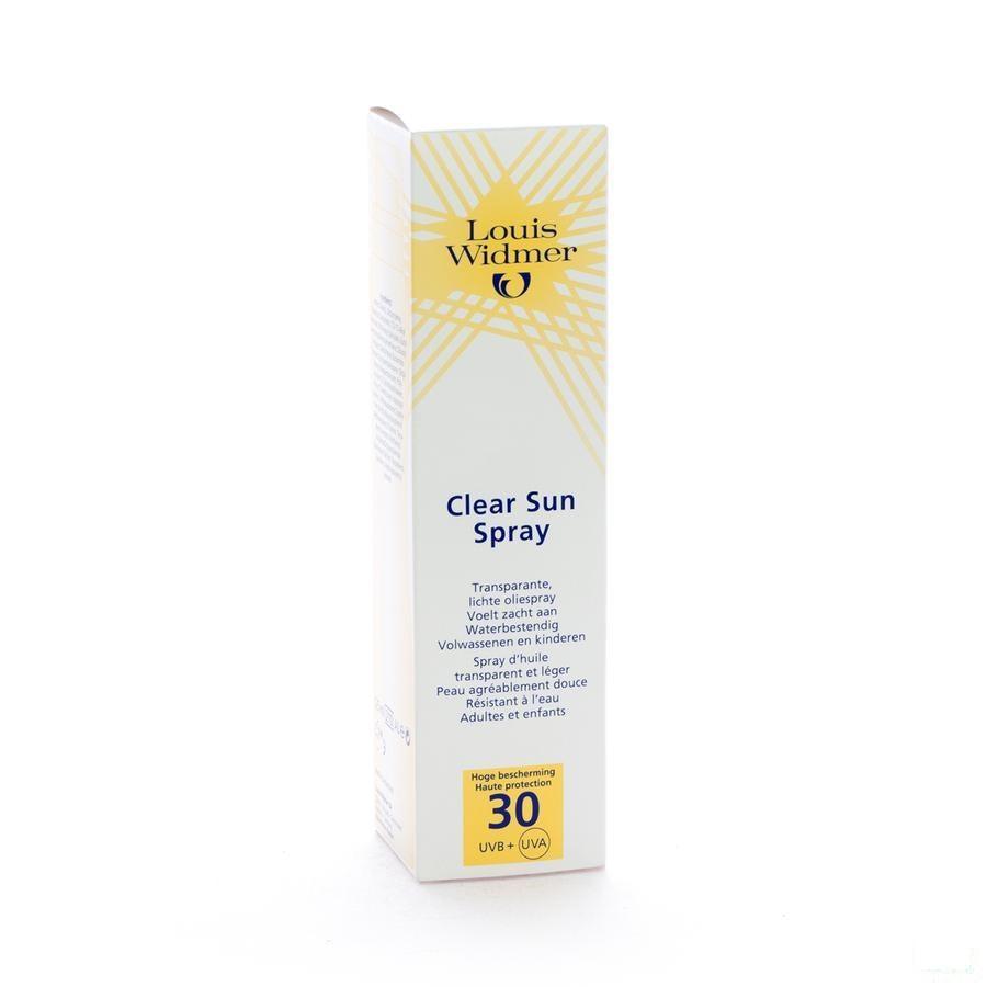 Louis Widmer Clear Sun Ip30 Spray Met Parfum 125 Ml