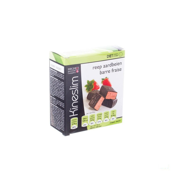 Kineslim Reep Aardbei 4x36g - Omega Pharma - InstaCosmetic