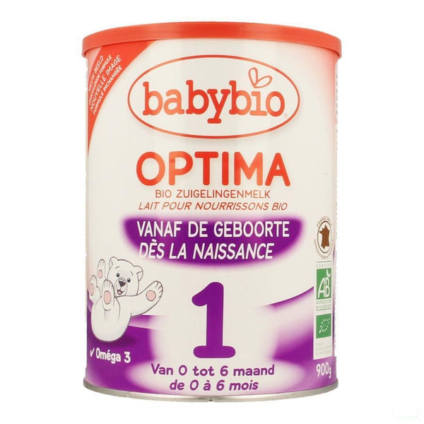 Babybio Optima 1 Zuigel.melk Bio Bifidus 0-6m 900g - Ocebio - InstaCosmetic