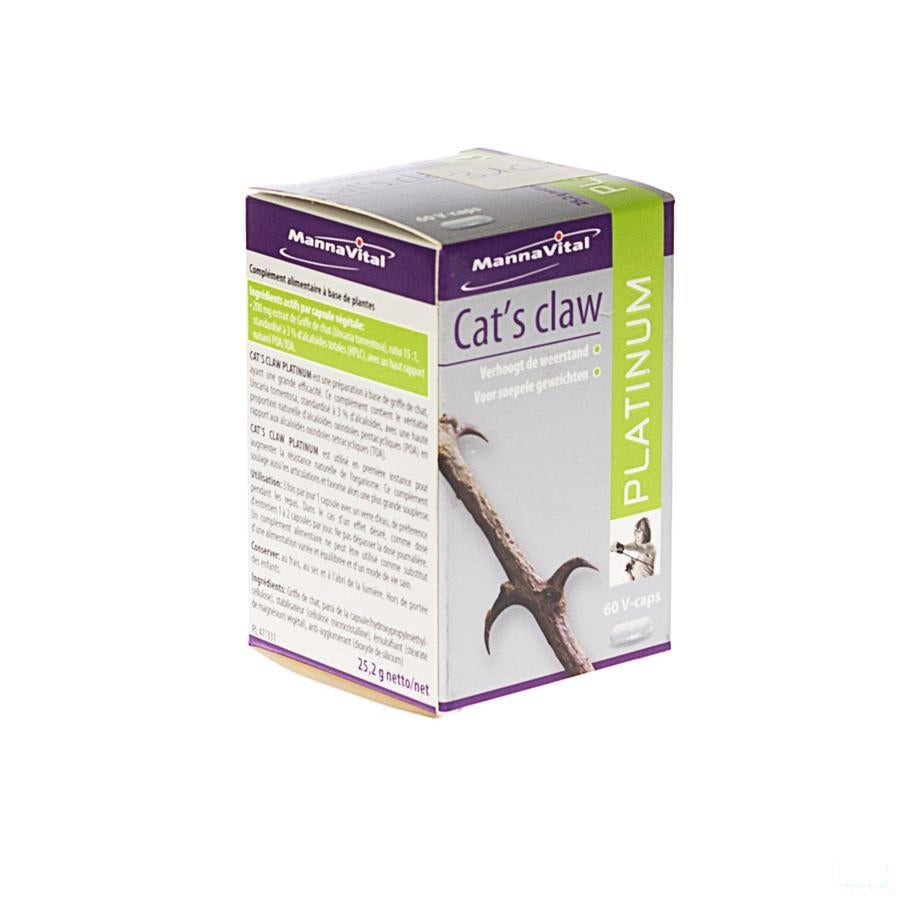 Mannavital Cats Claw Platinum V-caps 60