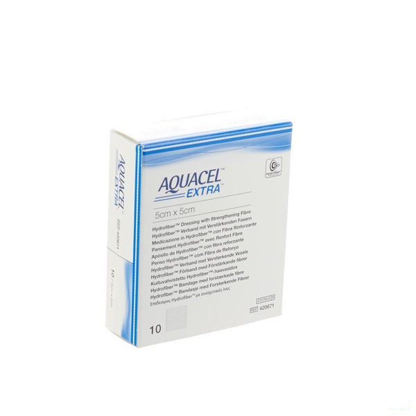 Aquacel Extra Verb Hydrofiber+versterk. 5x 5cm 10 - Convatec Belgium - InstaCosmetic