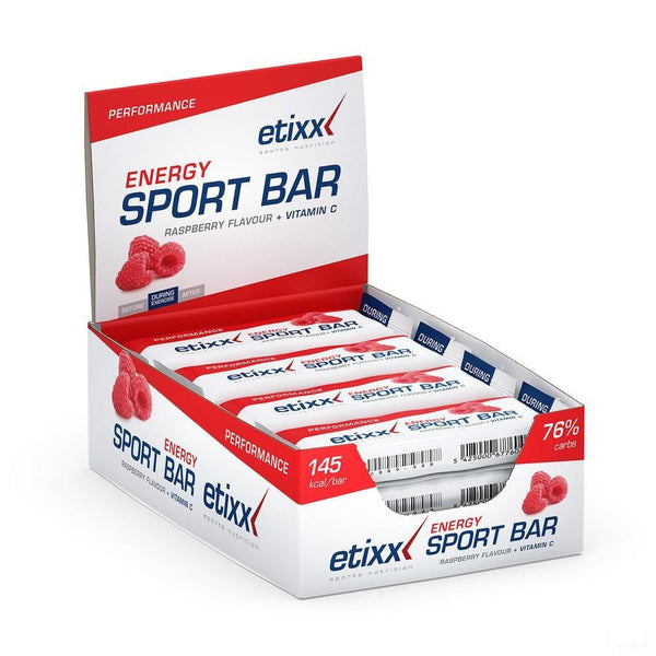 Etixx Energy Sport Bar Red Fruit 12x40g - Axone Pharma - InstaCosmetic