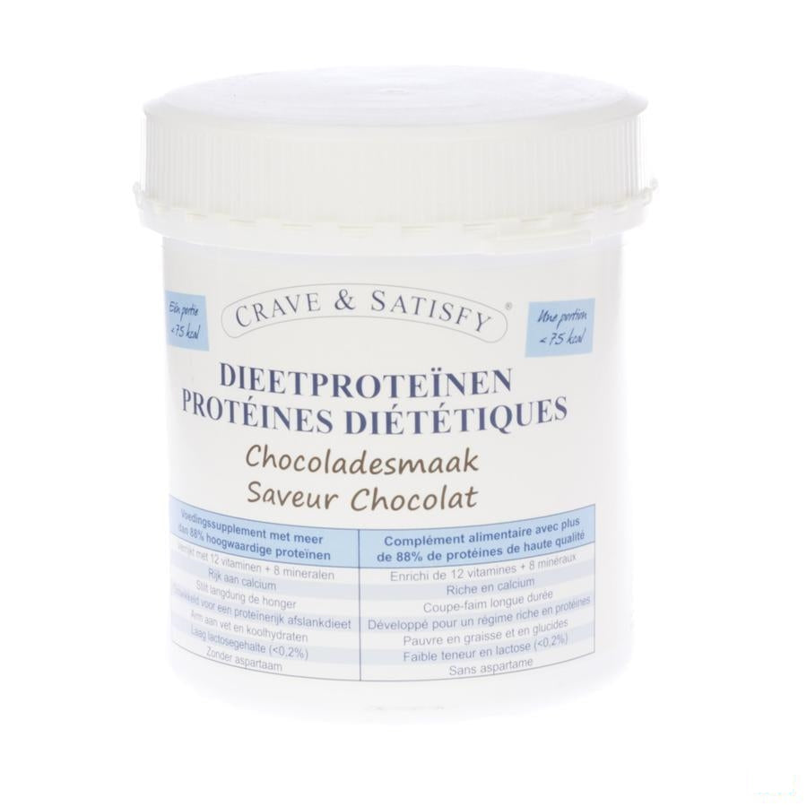 Crave & Satisfy Dieetproteinen Chocola Pot 200g