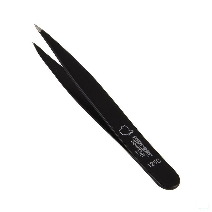 Morser Epileerpincet Puntig Zwart 125c