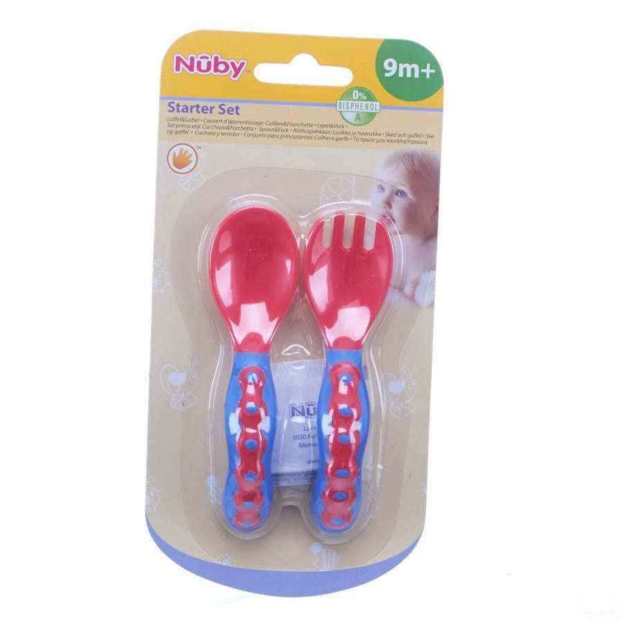 Nuby Bestek 1 Vork + 1 Lepel +9m