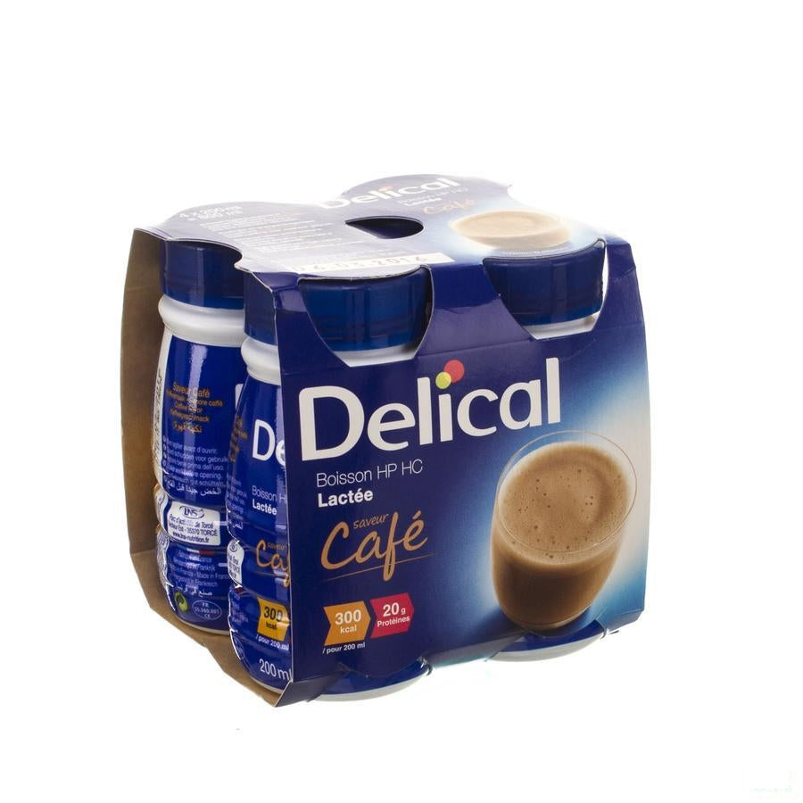 Delical Melkdrank Hp-hc Koffie 4x200ml