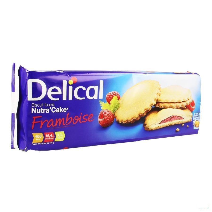 Delical Nutra Cake Framboos Zakje 3x(3x35g)