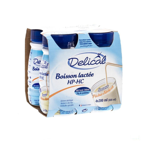 Delical Melkdrank Hp-hc Perzik-abrikoos 4x200ml - Bs Nutrition - InstaCosmetic