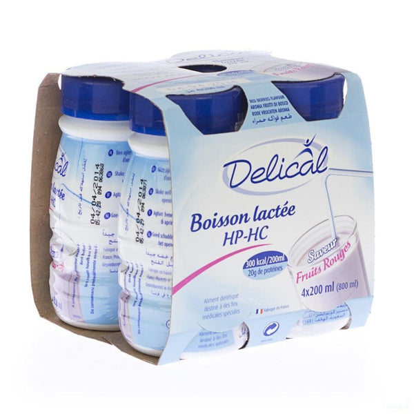 Delical Melkdrank Hp-hc Rode Vruchten 4x200ml - Bs Nutrition - InstaCosmetic