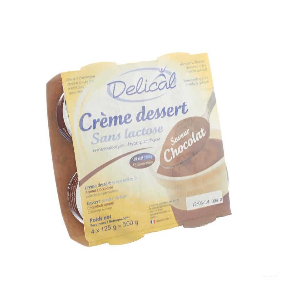 Delical Creme Dessert Hp-hc Z/lact.chocola 4x125g