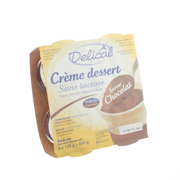 Delical Creme Dessert Hp-hc Z/lact.chocola 4x125g - Bs Nutrition - InstaCosmetic