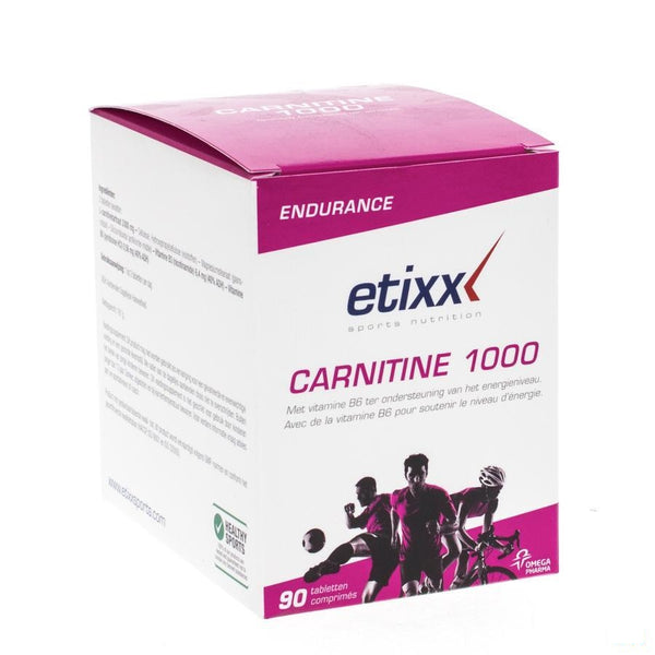 Etixx Endurance: Carnitine 1000 90 stuks - Axone Pharma - InstaCosmetic