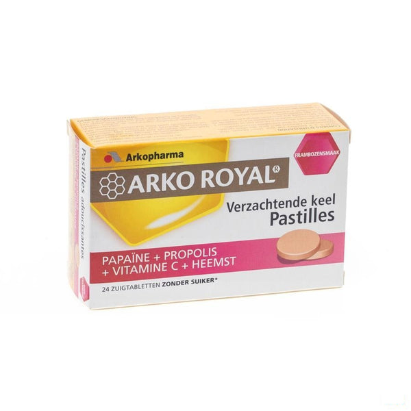 Arkoroyal Propolis-papaine-framboos Zuigtabl 24 - Arkopharma - InstaCosmetic