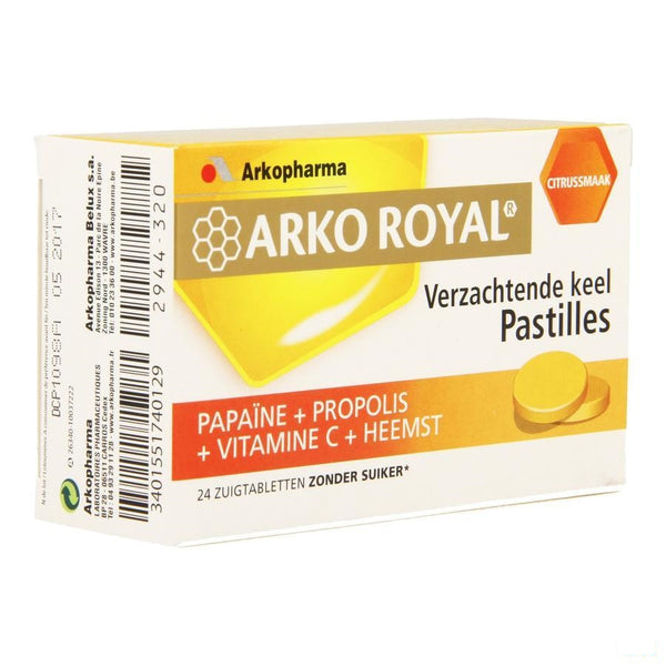 Arkoroyal Propolis-papaine-sinaas Zuigtabl 24 - Arkopharma - InstaCosmetic