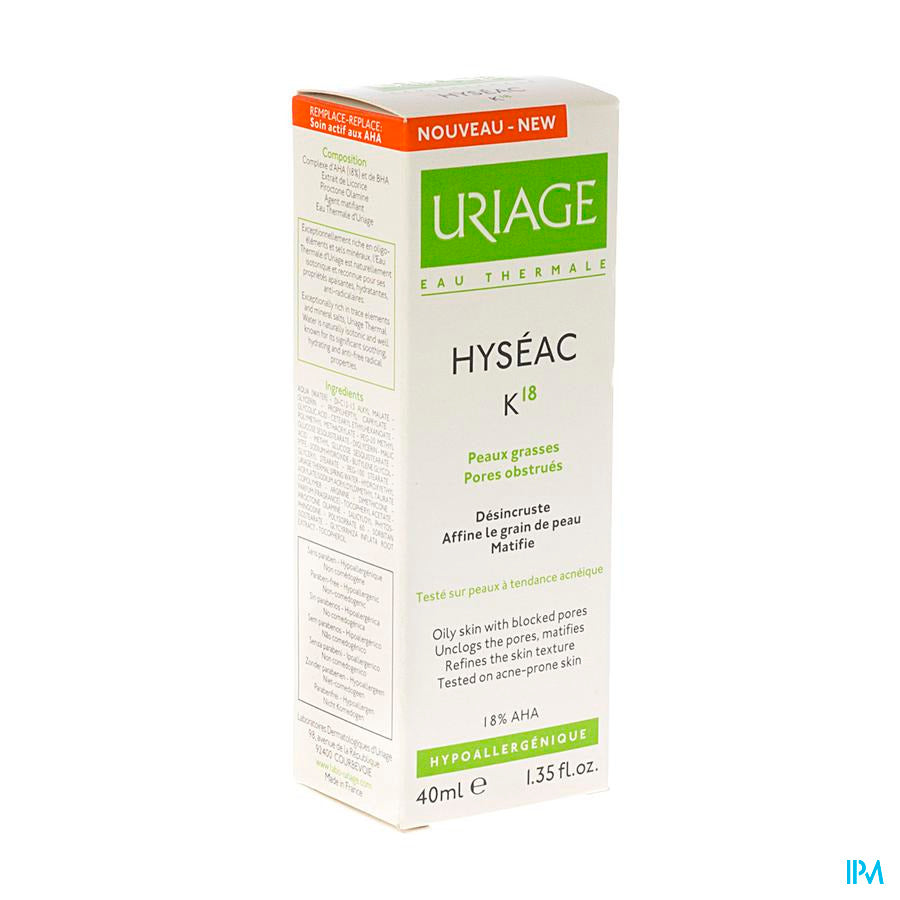 Uriage Hyseac K18 Tube 40ml