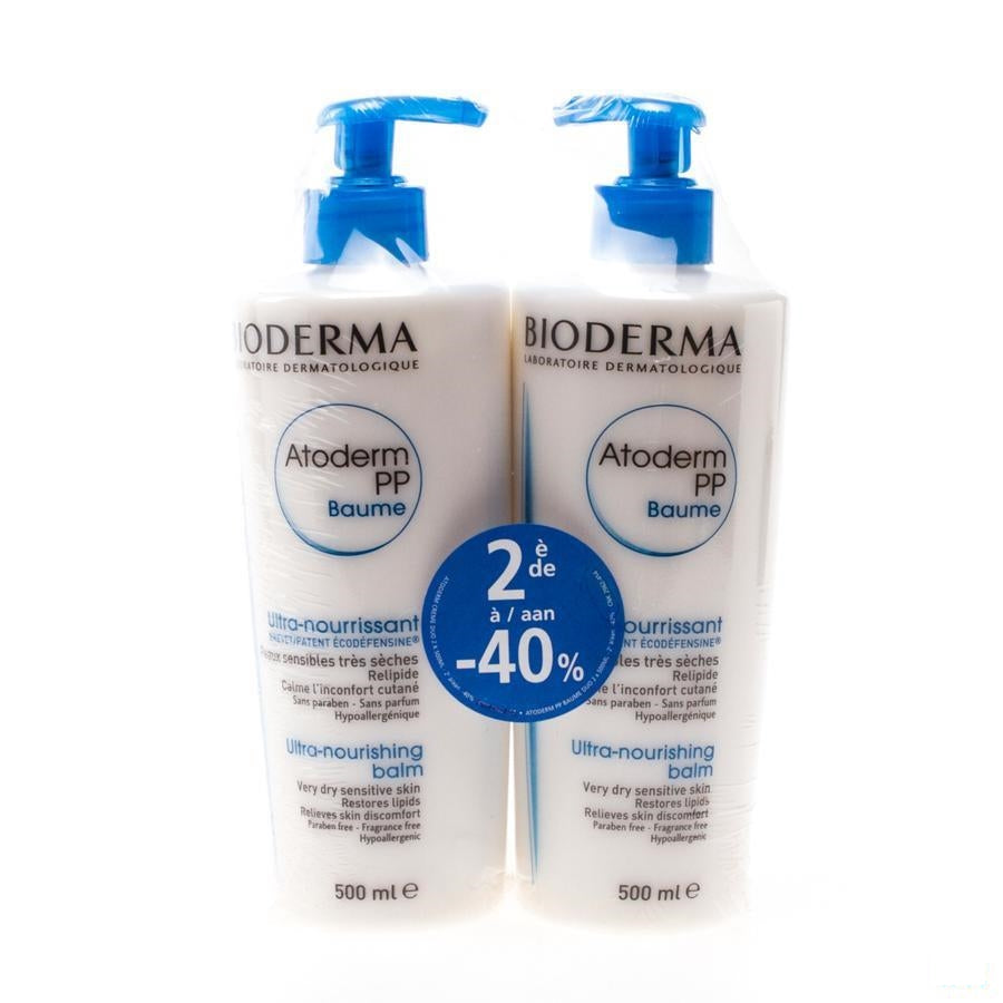 Bioderma Atoderm Creme Pp Baume 2x500ml 2e 40%
