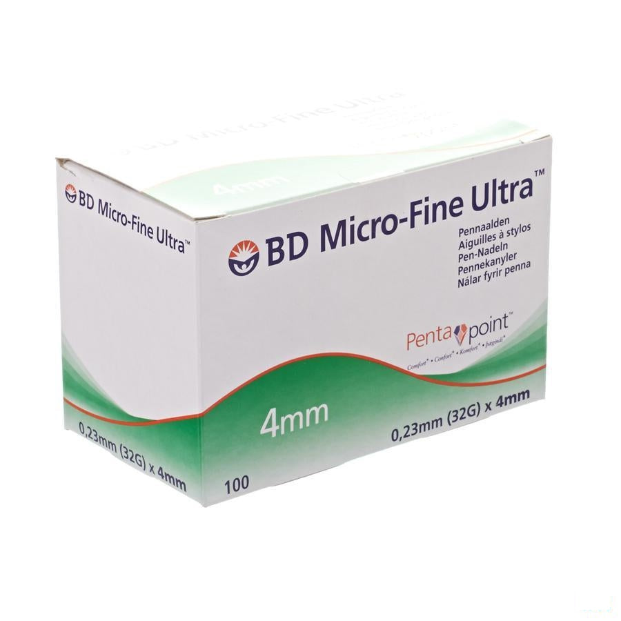 Bd Microfine Ultra Pennaald 4mm 32g Thinwall 100