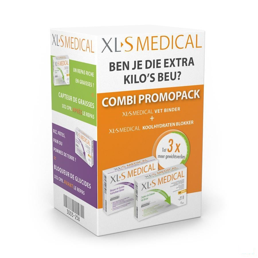 XLS Medical Startpack Vetbinder + Koolhydratenblokker 60 Tabletten