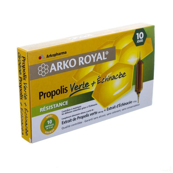 Arkoroyal Groene Propolis Amp 10x15ml - Arkopharma - InstaCosmetic