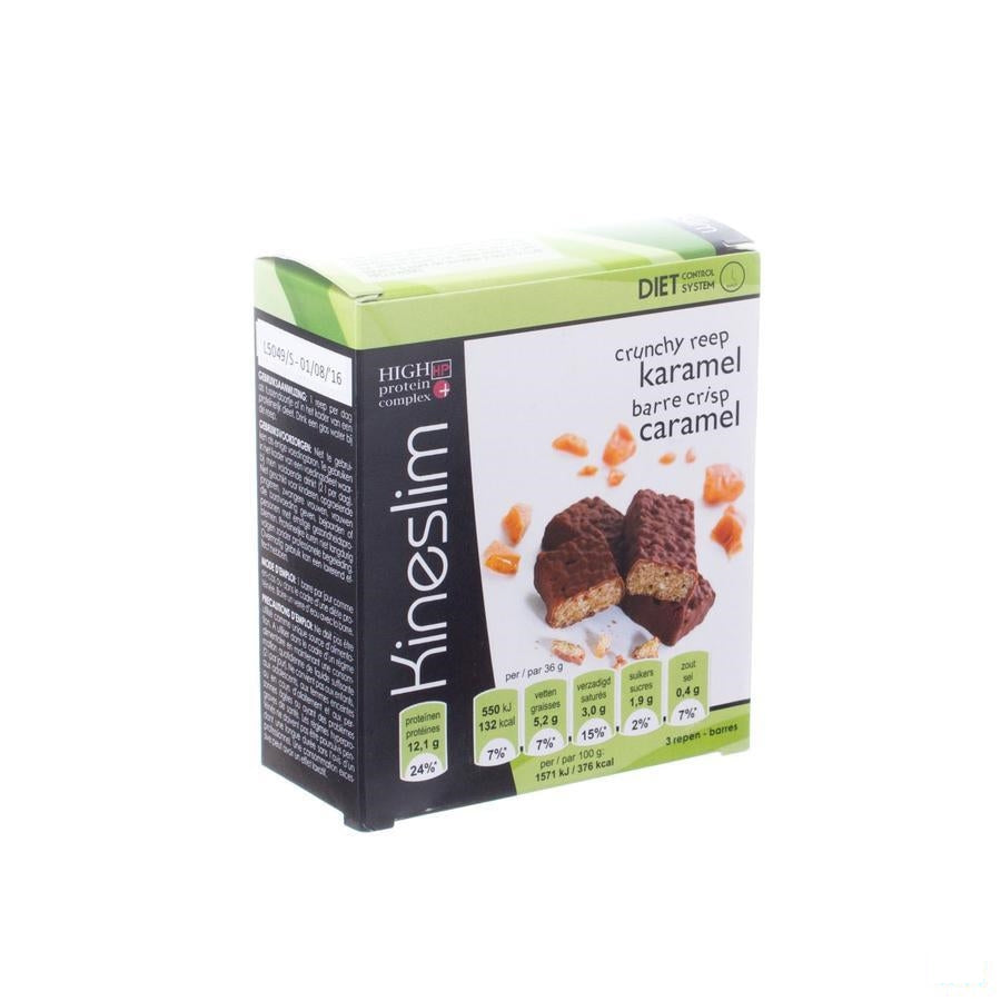 Kineslim Crunch Reep Karamel 3x40g