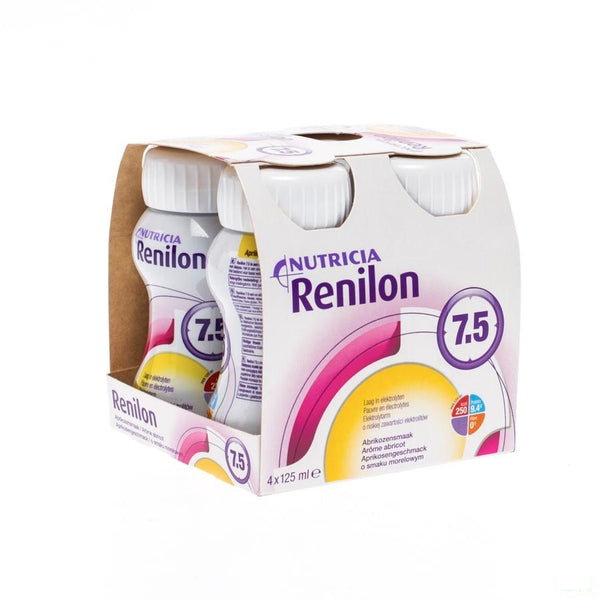 Renilon 7.5 Abrikoos Fles 4x125ml 570903 - Nutricia - InstaCosmetic
