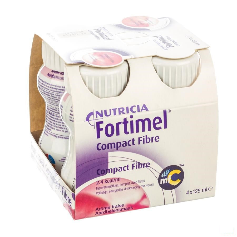 Fortimel Compact Fibre Aardbei 4x125ml