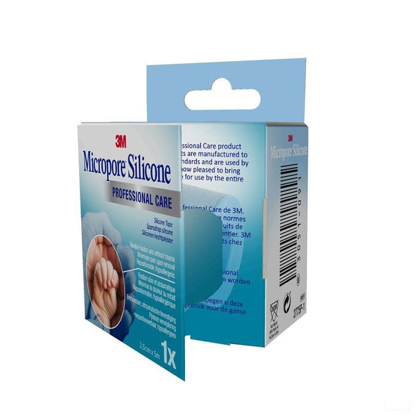 Micropore Silicone Tape 3m 2,5cmx5,0m 1 27751fr - 3m Belgium - InstaCosmetic