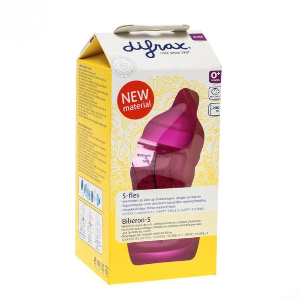 Difrax S-fles Wide Girl 200ml - Difrax - InstaCosmetic