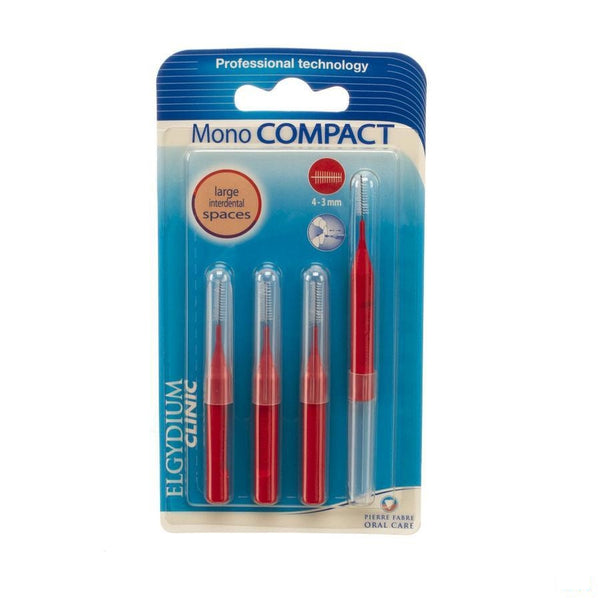 Elgydium Clinic Monocompact Interd.borstel Rood 4 - Pierre Fabre - InstaCosmetic
