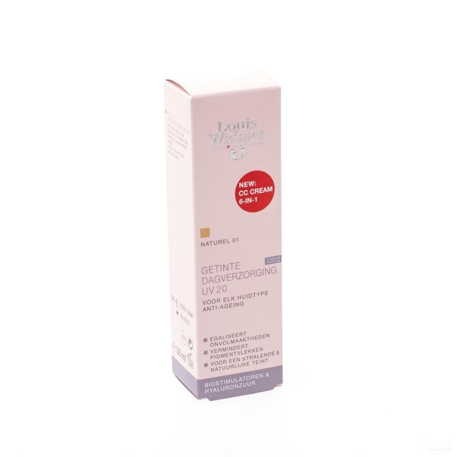 Louis Widmer Dagverzorging Getint Uv20 Naturel 01 Zonder Parfum 30ml