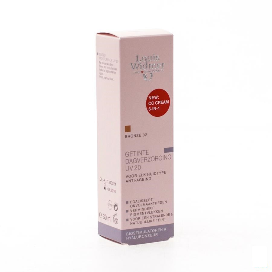 Louis Widmer Getint Uv20 Bronze 02 Met Parfum 30 Ml