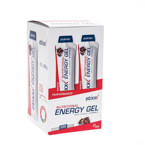 Etixx Nutritional Energy Gel Cola 12x38g - Axone Pharma - InstaCosmetic