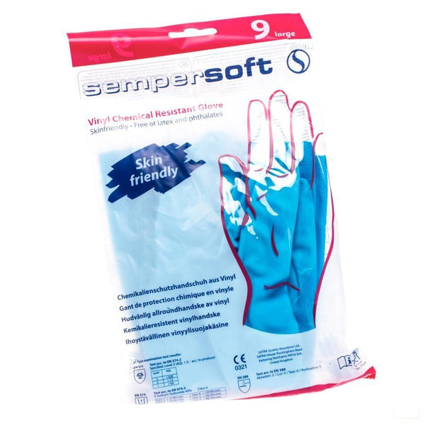 Sempersoft Handschoen Blauw Large Nieuwe Formule 1paar - Dermat - InstaCosmetic