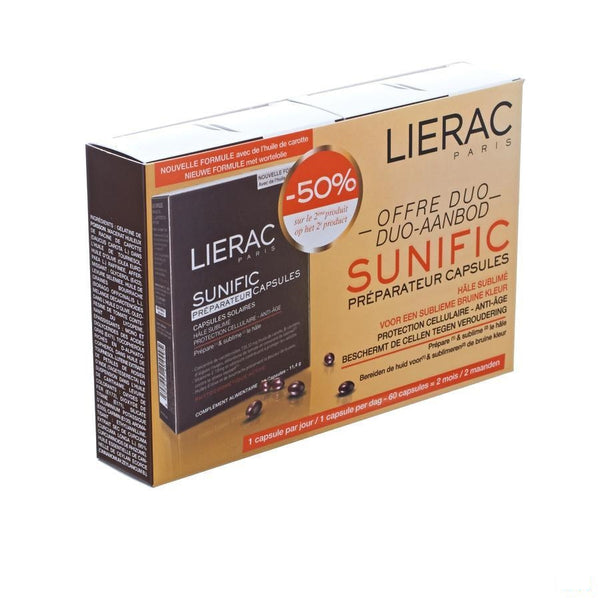 Lierac Sunific Voorbereiding Bruinen Duo Capsules 2x30 - Lierac - InstaCosmetic