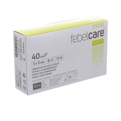 Febelcare Gaaskompres Steriel 5,0x 5,0cm 40x1