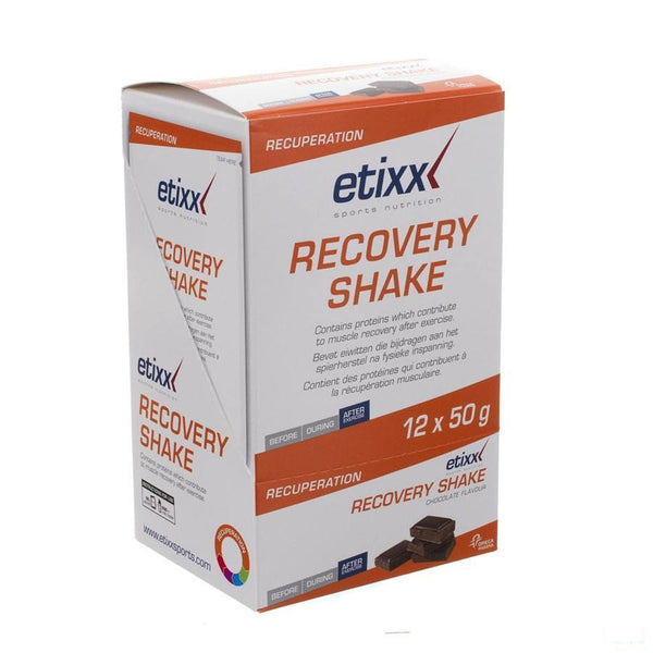 Etixx Recovery Shake Chocolate Srp 12x50g - Axone Pharma - InstaCosmetic