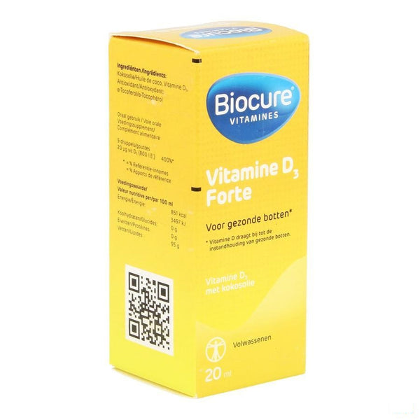Biocure D3 Forte Gutt 20ml - Qualiphar - InstaCosmetic