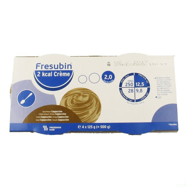 Fresubin 2kcal Creme Cappuccino Pot 4x125g - Fresenius Kabi - InstaCosmetic