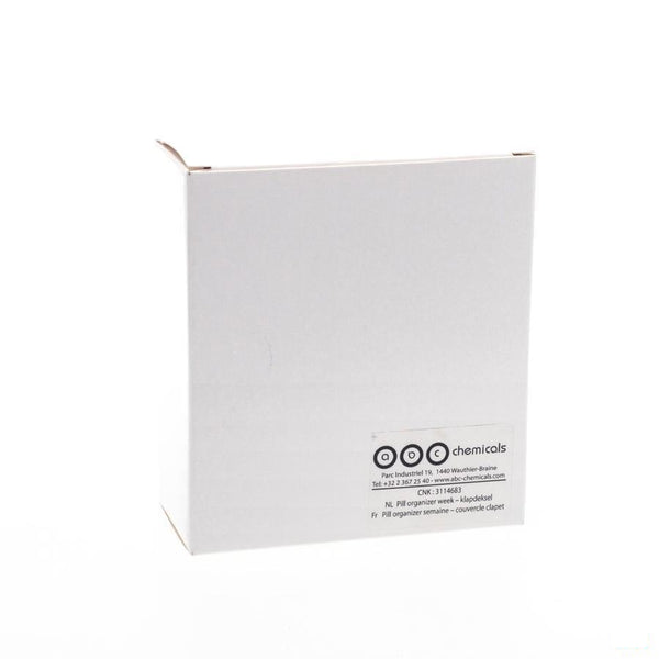 Pill Organizer Semaine Couvercle Clapet - Abc Chemicals - InstaCosmetic