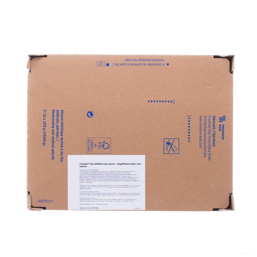 Fresubin Gelwater Suiker Perzik 12x125g