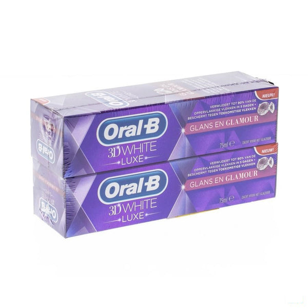 Oral B 3d White Luxe Glamor.shine Tube 2x75ml -1eu - Procter & Gamble - InstaCosmetic