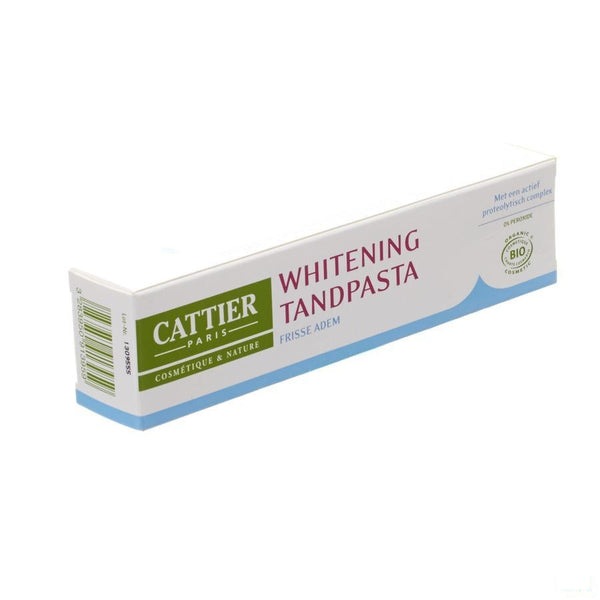 Cattier Tandpasta Whitening Frisse Adem 75ml - 2pharma - InstaCosmetic
