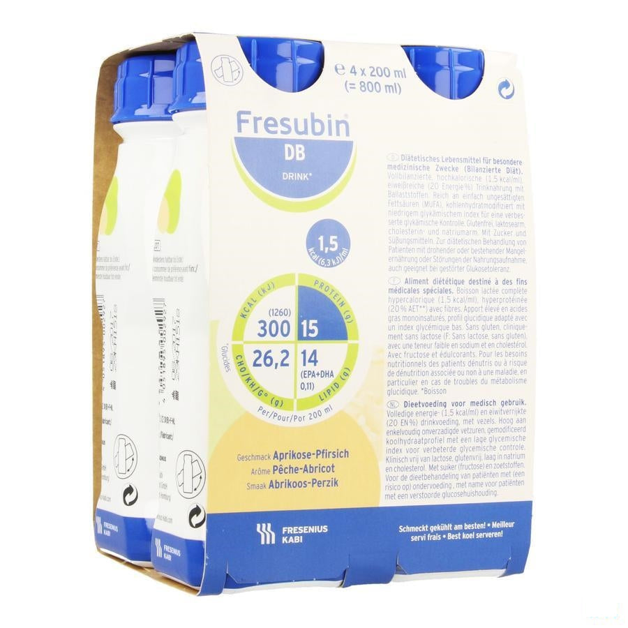 Fresubin Db Drink Abrikoos-perzik Easybot.4x200ml