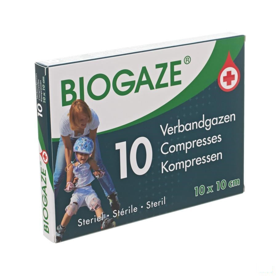 Biogaze Verbandgaas Geimpregneerd 10x10cm 10